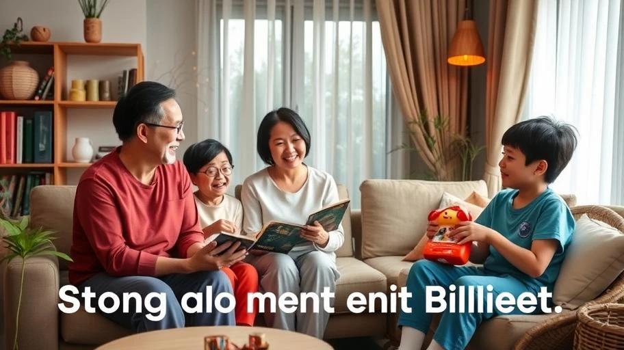 Ảnh gia đình hạnh phúc bên nhau giảm căng thẳng.