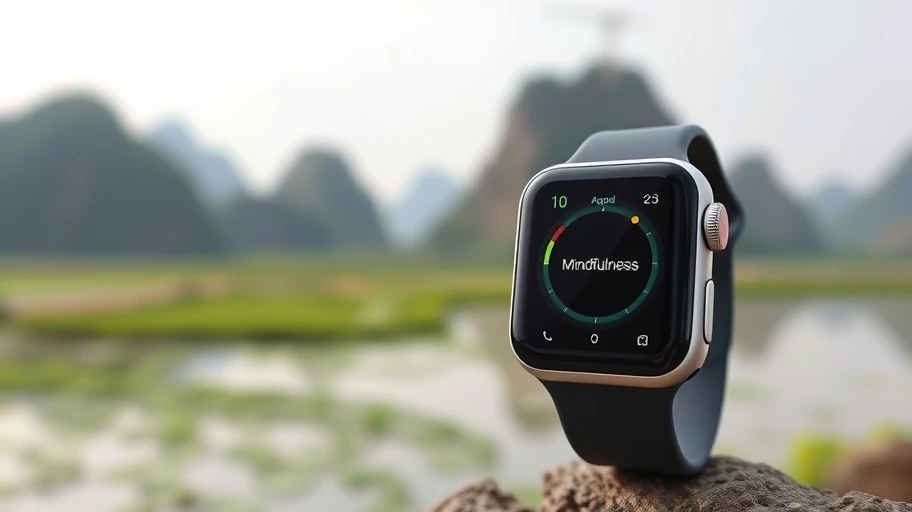 Apple Watch với ứng dụng Mindfulness.
