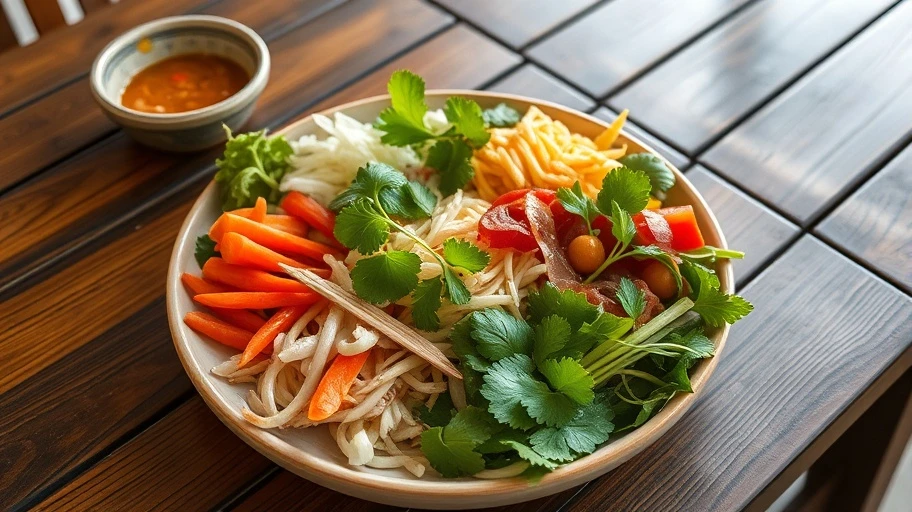 Bữa ăn Việt Nam với nguyên liệu tươi