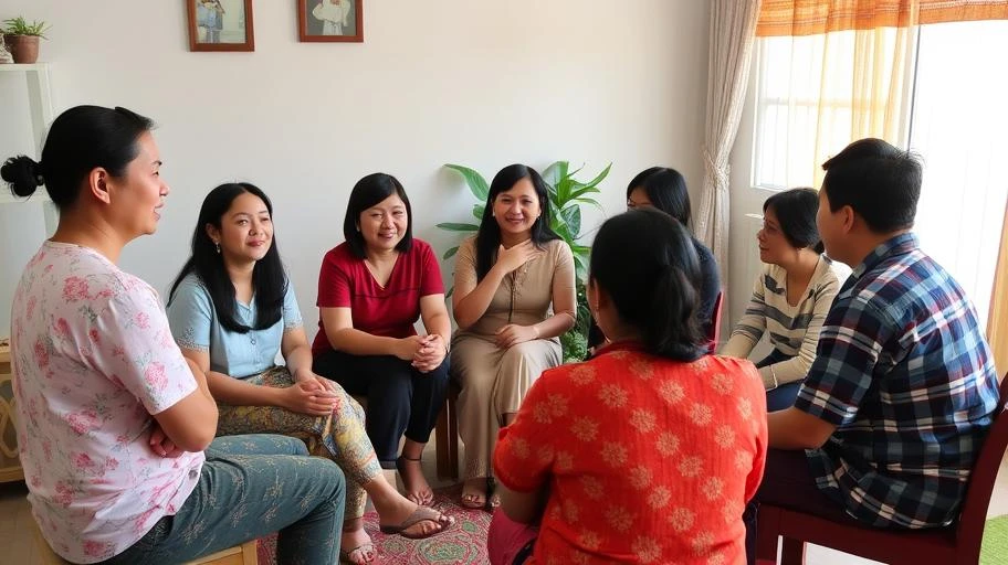 Buổi nhóm hỗ trợ tinh thần tại Việt Nam