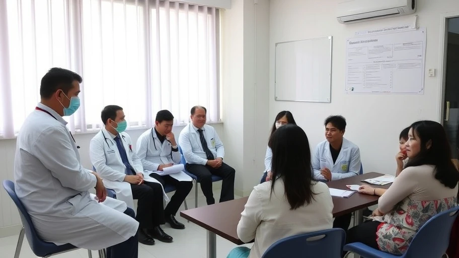 Các chuyên gia y tế thảo luận kế hoạch điều trị tại Thái Nguyên.