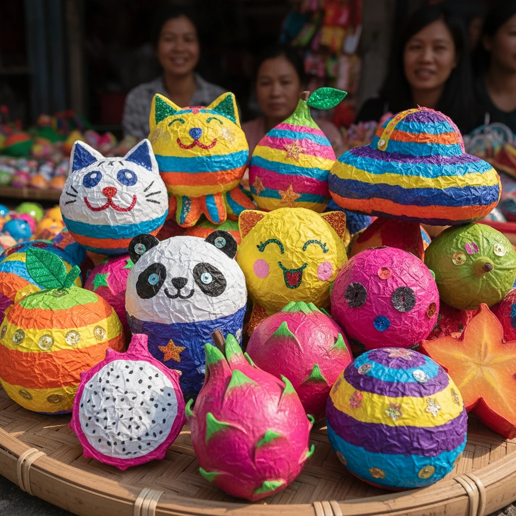 Các ý tưởng trang trí squishy giấy với màu sắc sinh động.