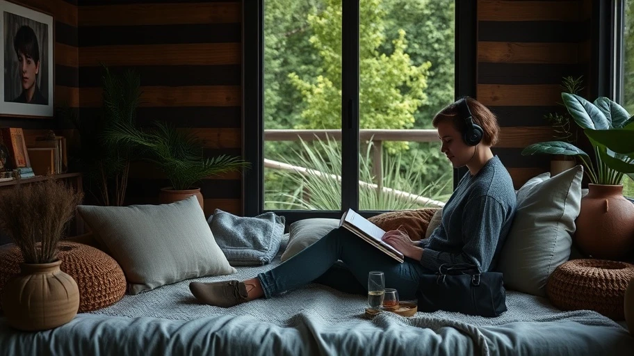 Cảnh vật tự nhiên khi nghe audiobook mindfulness