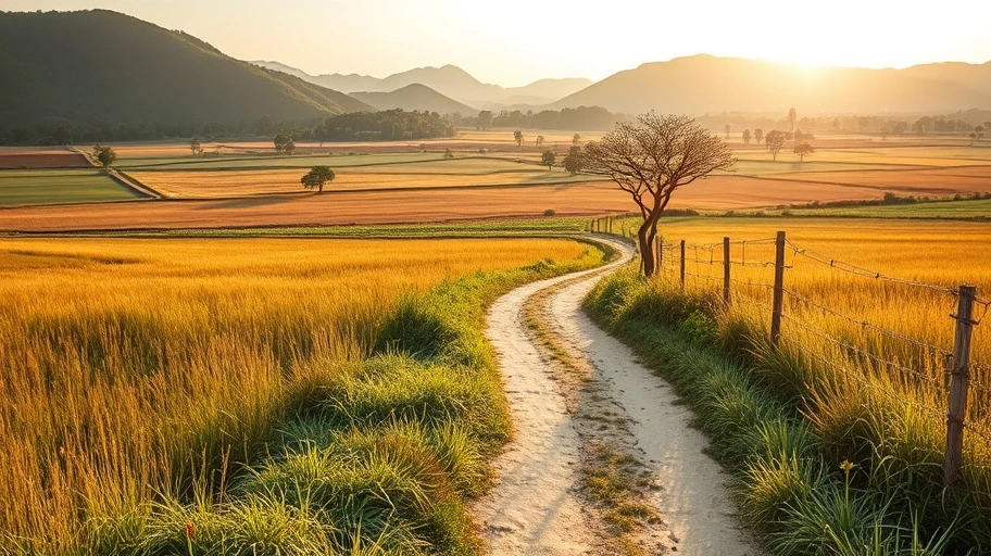 Đường làng thoáng đãng tại Việt Nam