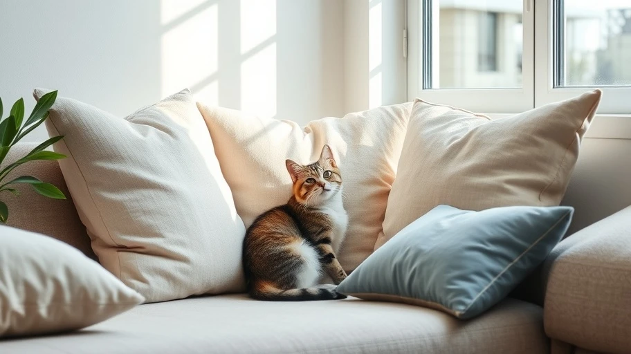 Góc phòng yên tĩnh giúp mèo giảm stress.