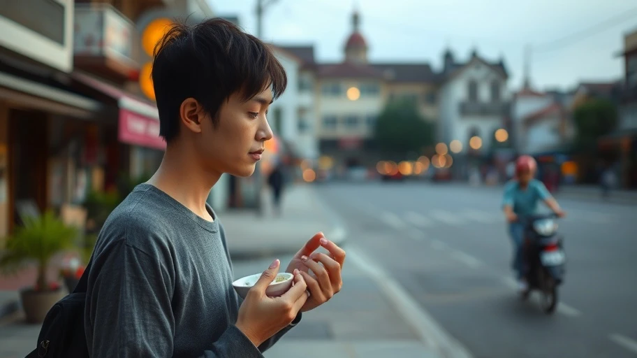 Hình ảnh biểu diễn người thực hành mindful ăn uống tại Việt Nam.