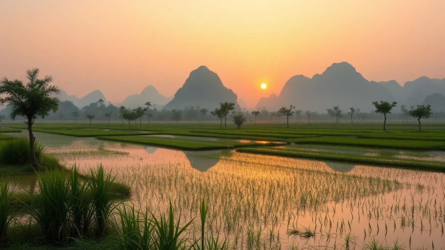 Hình ảnh bình minh tại Việt Nam minh họa sức khỏe tinh thần