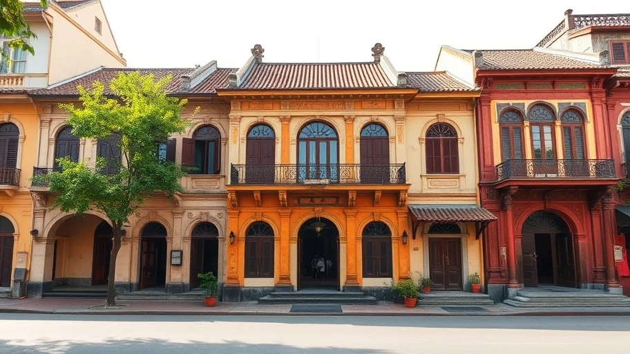 Hình ảnh các công trình tại 4 Thiền Quang, Hà Nội, thể hiện ý nghĩa lịch sử.