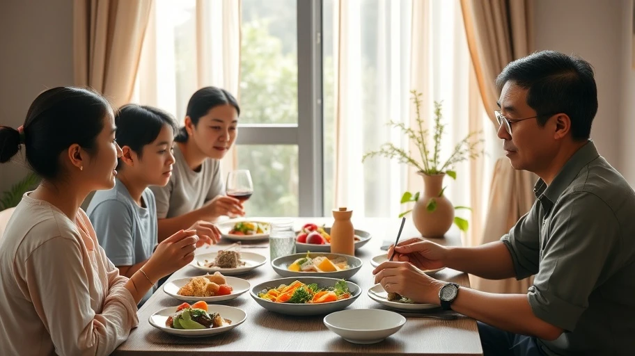 Hình ảnh gia đình và việc áp dụng chánh niệm vào cuộc sống