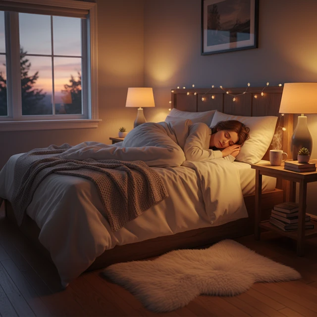 Hình ảnh giấc ngủ giúp giảm đau dạ dày do stress.