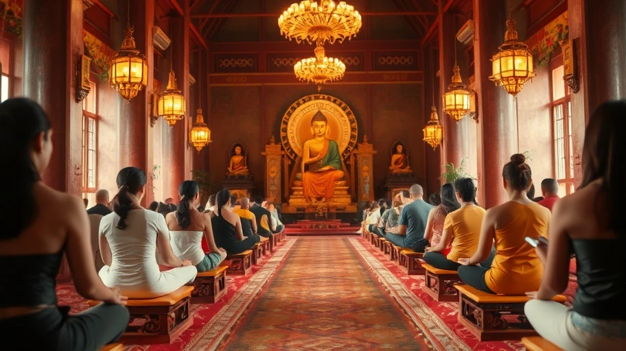 Hình ảnh kết nối tâm linh tại chùa Việt Nam