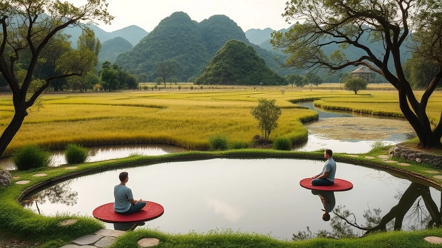 Hình ảnh khung cảnh thiền, phản ánh định nghĩa mindfulness.
