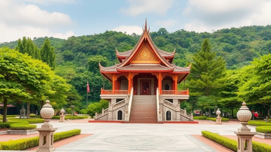 Hình ảnh một ngôi chùa Phật giáo yên bình tại Việt Nam