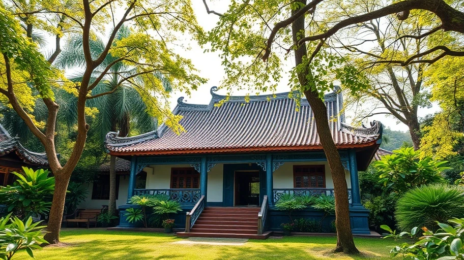 Hình ảnh ngôi chùa yên bình liên quan đến kỹ thuật thiền chánh niệm