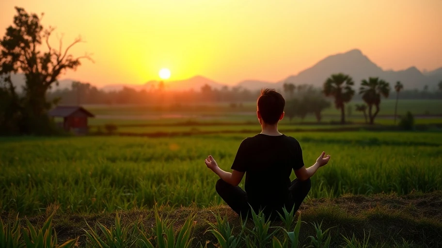 Hình ảnh thiền định giảm stress