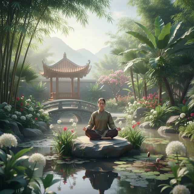 Hình ảnh thiền định giúp quản lý stress hiệu quả.