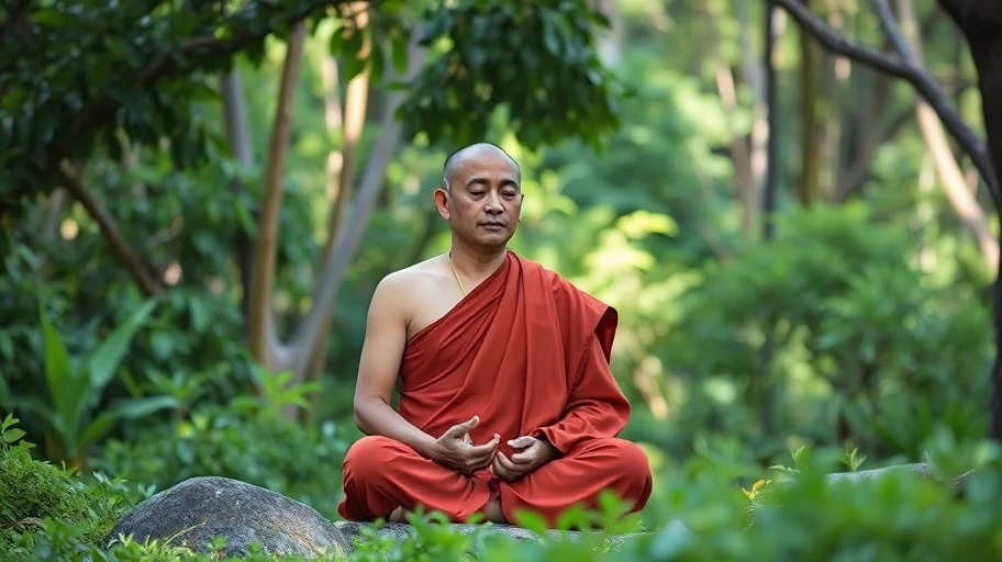 Hình ảnh thiền định trong không gian thiên nhiên của thiền phái Vô Ngôn Thông