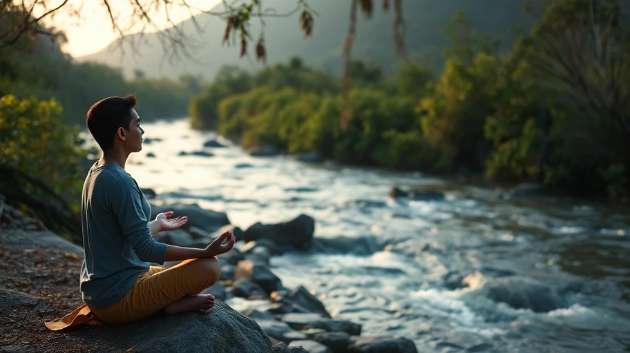 Hình ảnh thư giãn qua thiền