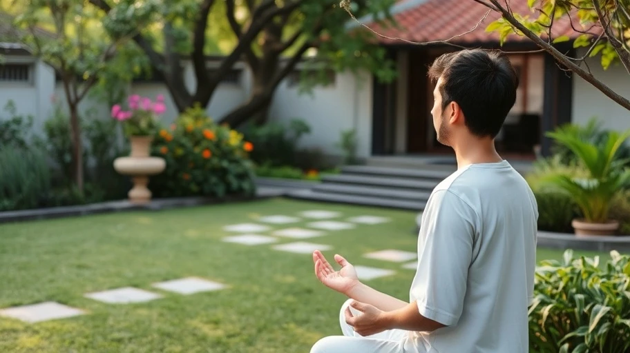 Hình ảnh thực hành chánh niệm trong vườn tại Việt Nam