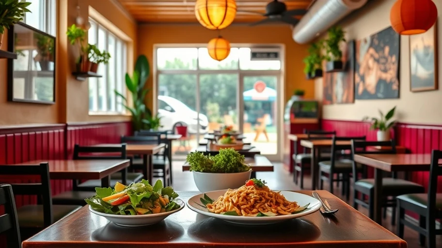 Không gian nhà hàng và món ăn chay độc đáo tại Thiền Chay Viên Minh.