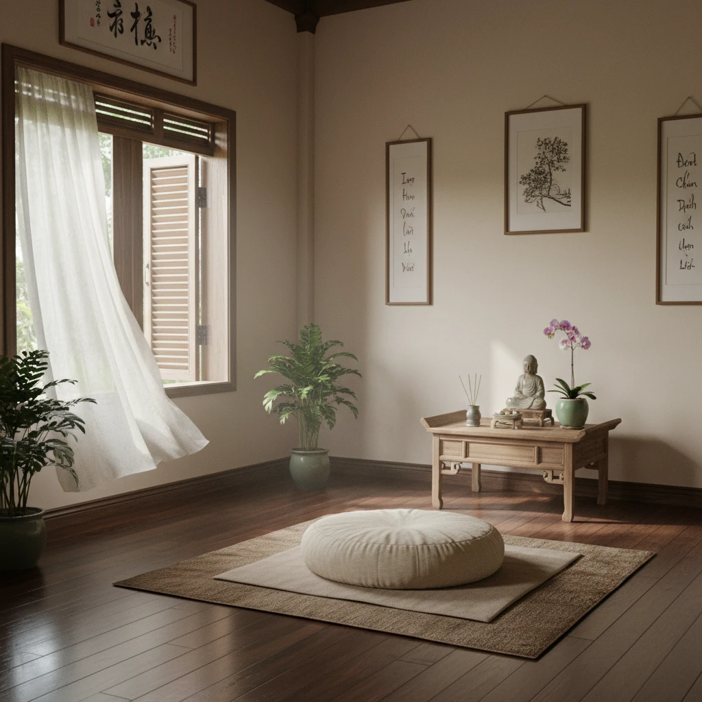 Không gian thiền quán hơi thở