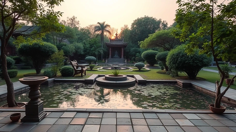 Khu vườn thanh tịnh, địa điểm lý tưởng cho Wukong Thiền.