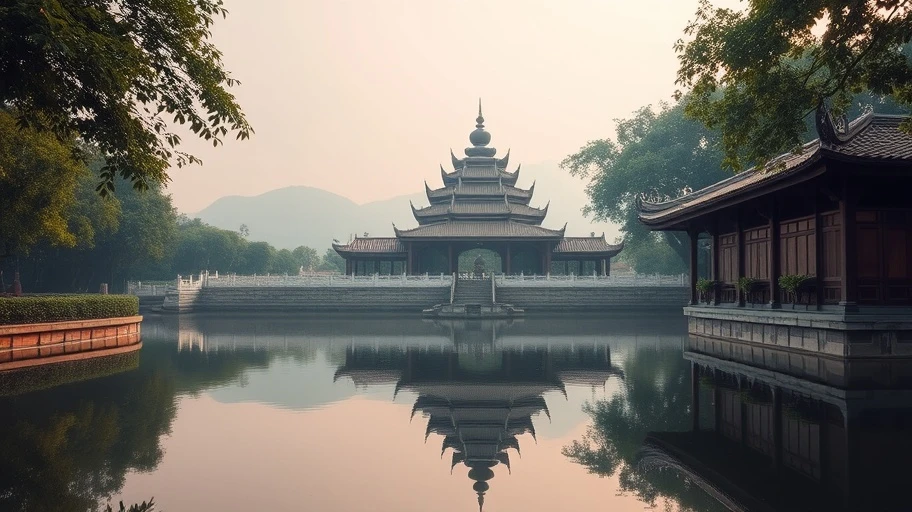 Khung cảnh tĩnh lặng và thanh bình của thiền phái Vô Ngôn Thông