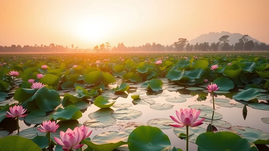 Khung cảnh yên bình và phương pháp thở giúp giảm lo âu