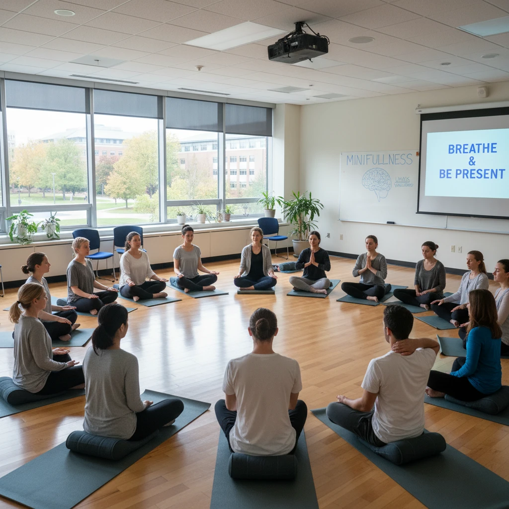 Lớp học đào tạo mindfulness tại UMass.