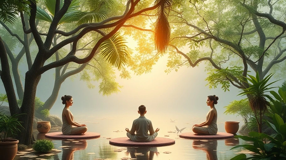 Môi trường yên bình tại Việt Nam điều tiết cảm xúc mindfulness
