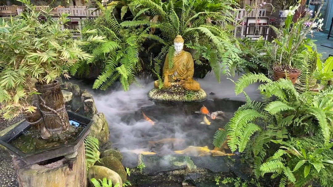 Người thiền trong khu vườn yên tĩnh