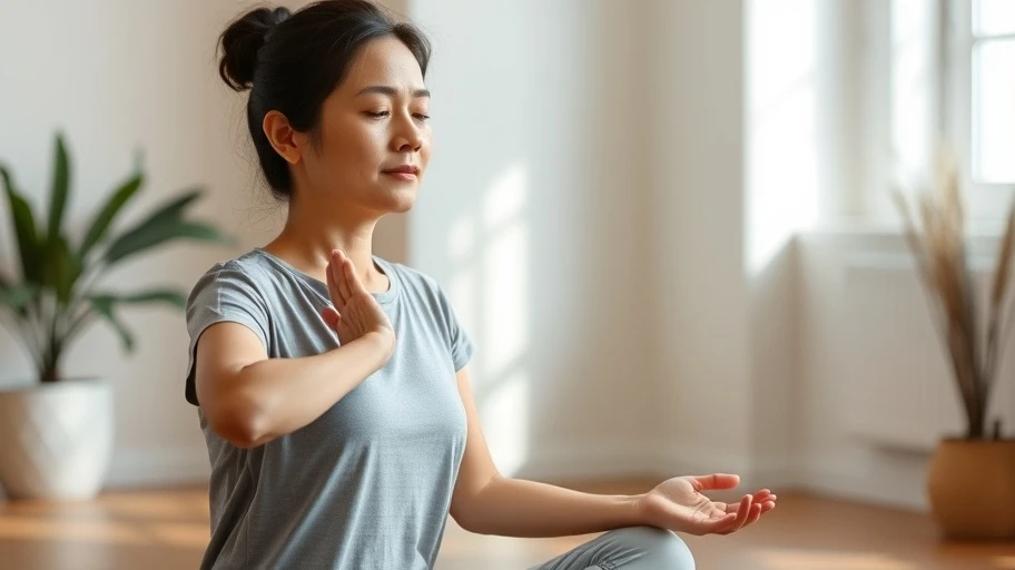 Người thực hành thiền trong không gian yên tĩnh