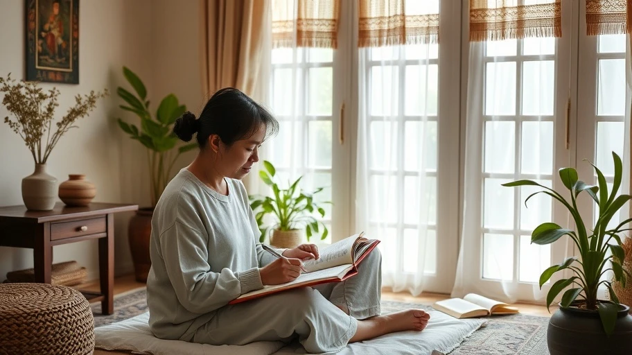 Người viết nhật ký trong không gian ấm cúng