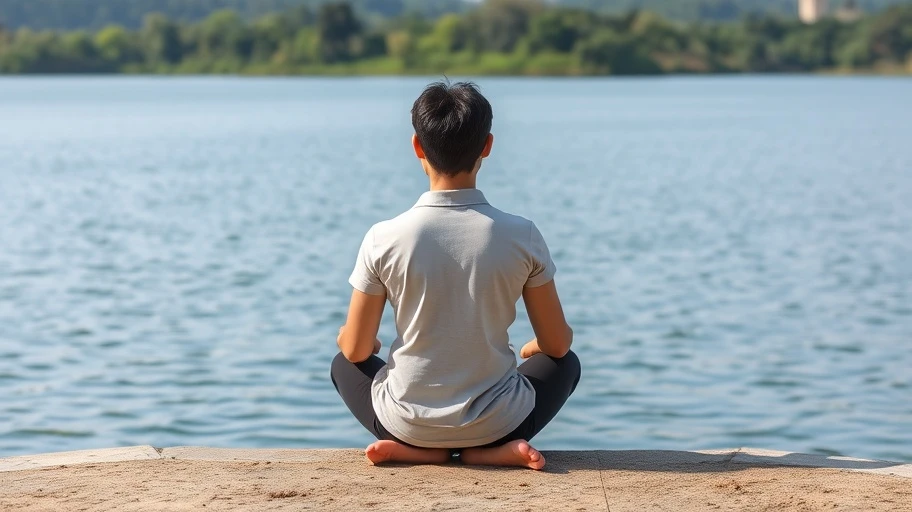 Người Việt thư giãn bên hồ, thể hiện chánh niệm.