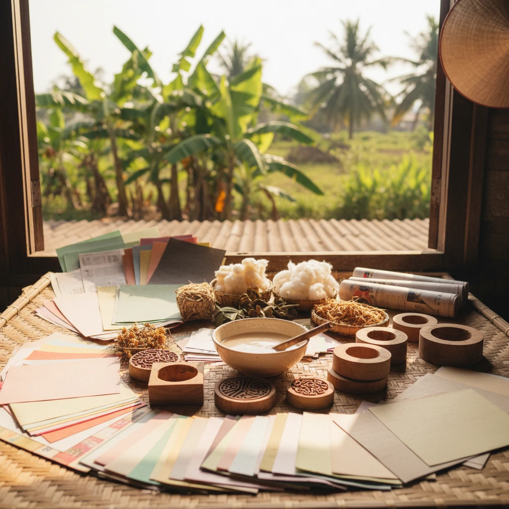 Nguyên liệu làm đồ chơi giấy giảm stress bao gồm giấy A4, bút màu và băng dính.