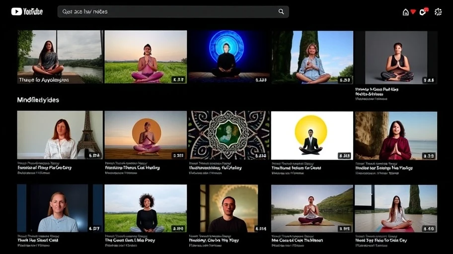 Nội dung đa dạng về mindfulness trên YouTube