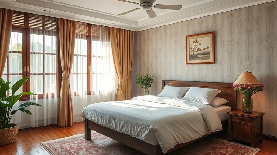 Phòng ngủ tiện nghi với ánh sáng tự nhiên tại Việt Nam