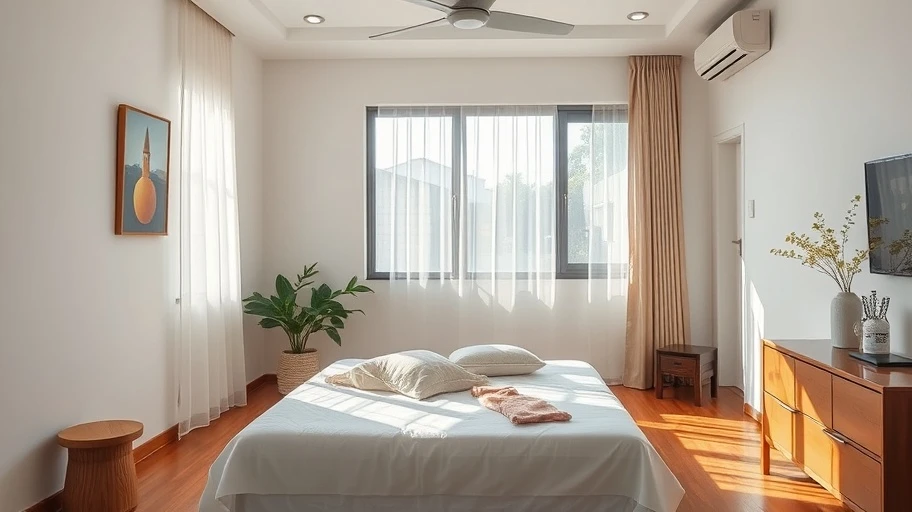 Phòng ngủ Việt Nam với ánh sáng tự nhiên