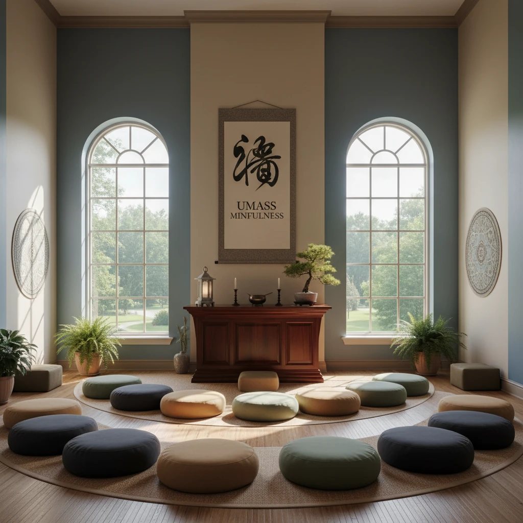 Phòng thiền tại UMass, không gian yên bình cho mindfulness.