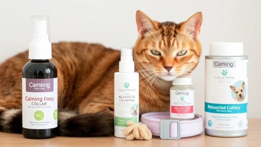 Sản phẩm giảm stress cho mèo như phun pheromone.