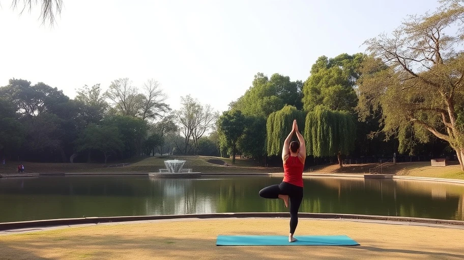 Self-care routine thể chất qua yoga tại công viên