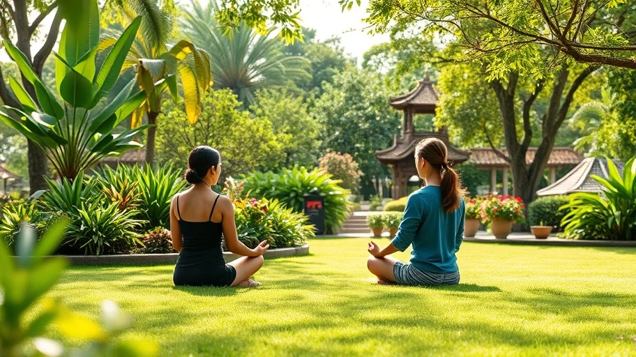 Thiền chánh niệm trong vườn Việt Nam