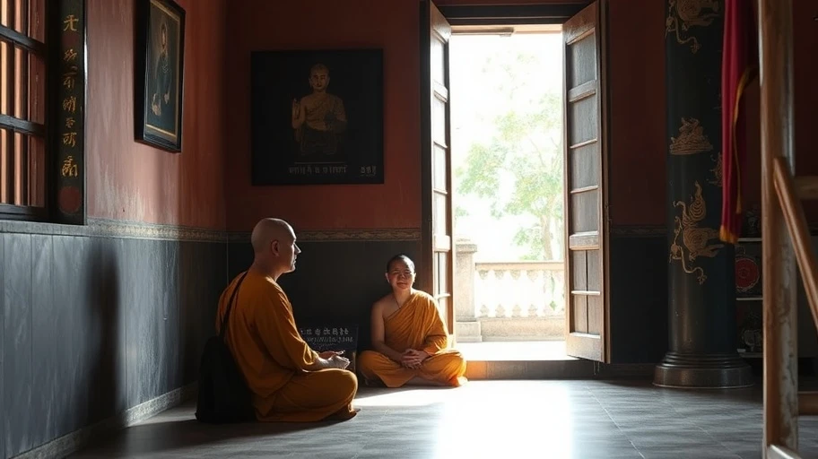 Thiền sư thực hành theo giáo lý thiền phái Tỳ Ni Đa Lưu Chi
