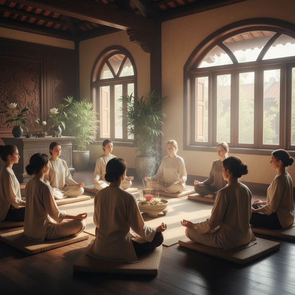 Thực hành Thiền Ruby Nguyễn tại trung tâm