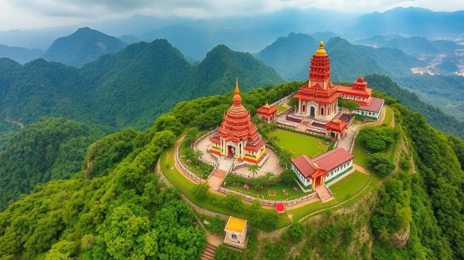 Toàn cảnh núi Yên Tử, thiên đường thiền phái Trúc Lâm.